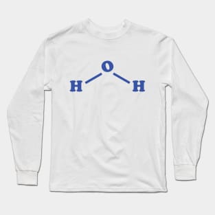 Water Molecule Chemical Formula Long Sleeve T-Shirt